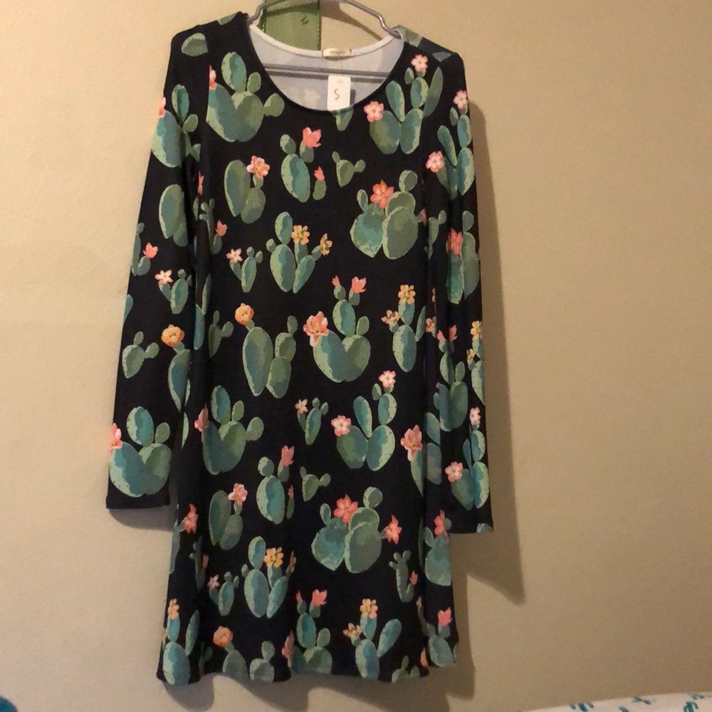 Long sleeve cactus dress!